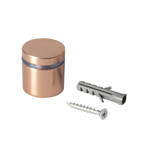 Outwater Round Standoffs, 3/4 in Bd L, Aluminum Brown, 1 in OD 3P1.56.00429